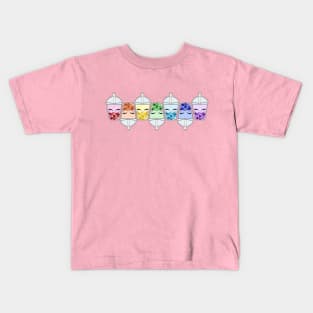 Boba Tea Rainbow Line Kids T-Shirt